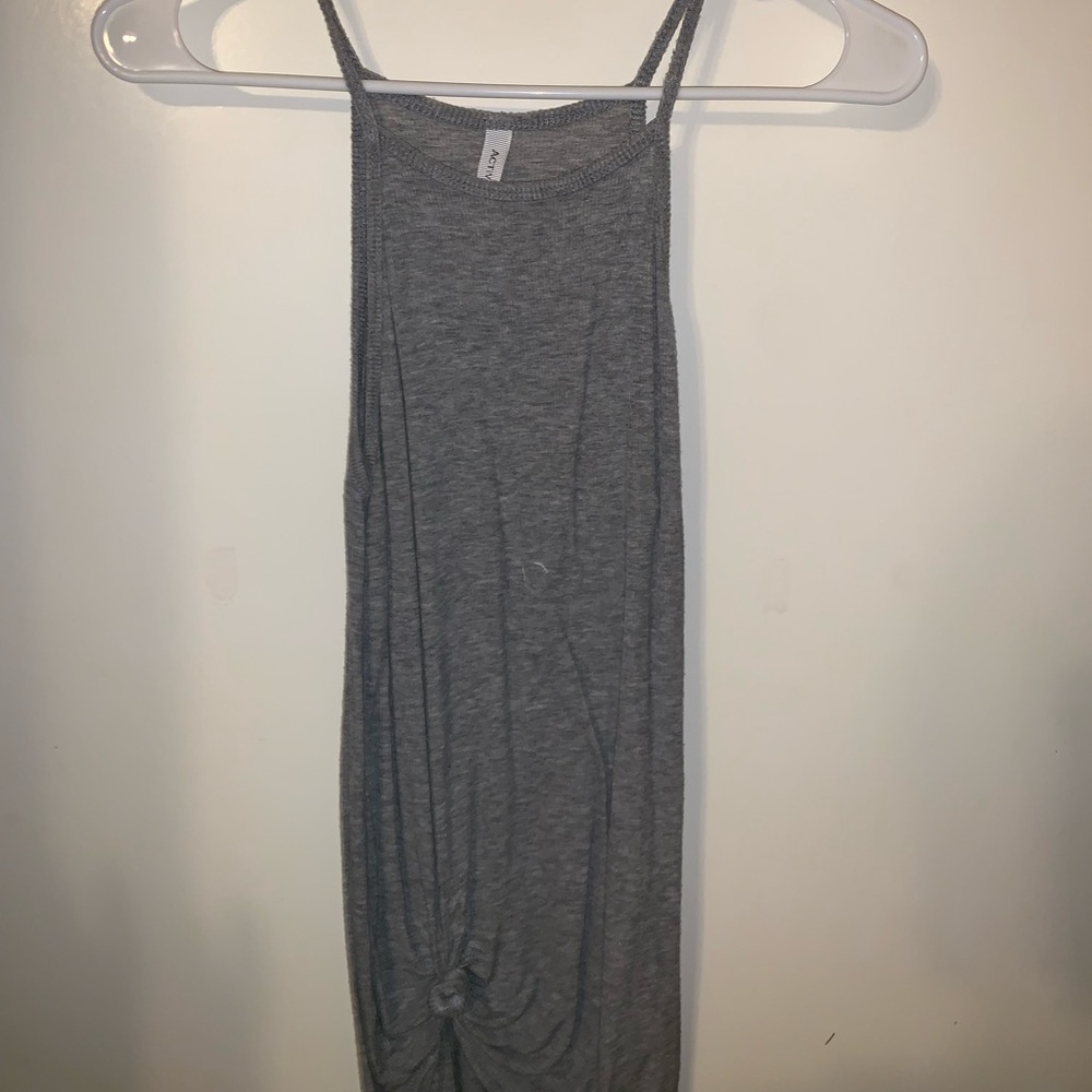 Gray Halter Top Tank Top.